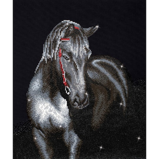 Diamond Dotz&#xAE; Intermediate Midnight Stallion Diamond Painting Kit